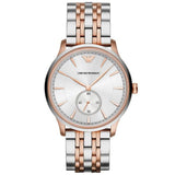 Buy Shop Emporio Armani Classic Silver Dial Two Tone Steel Strap Watch For Men - AR1839 USA Online