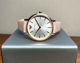 Buy Shop Emporio Armani Classic White Dial Beige Leather Strap Watch For Women - AR11008 USA Online