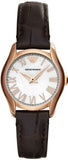 Buy Shop Emporio Armani Classic White Dial Brown Leather Strap Watch For Men - AR9035 USA Online