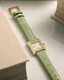 Buy Shop Emporio Armani Classic White Dial Green Leather Strap Watch for Women - AR11661 USA Online