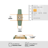 Buy Shop Emporio Armani Classic White Dial Green Leather Strap Watch for Women - AR11661 USA Online