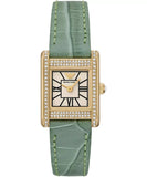 Buy Shop Emporio Armani Classic White Dial Green Leather Strap Watch for Women - AR11661 USA Online