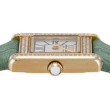 Buy Shop Emporio Armani Classic White Dial Green Leather Strap Watch for Women - AR11661 USA Online