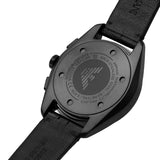 Buy Shop Emporio Armani Claudio Chronograph Black Dial Black Leather Strap Watch For Men - AR11483 USA Online