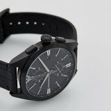 Buy Shop Emporio Armani Claudio Chronograph Black Dial Black Leather Strap Watch For Men - AR11483 USA Online