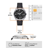 Buy Shop Emporio Armani Claudio Chronograph Black Dial Black Leather Strap Watch For Men - AR11542 USA Online