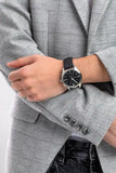 Buy Shop Emporio Armani Claudio Chronograph Black Dial Black Leather Strap Watch For Men - AR11542 USA Online