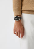 Buy Shop Emporio Armani Claudio Chronograph Black Dial Black Leather Strap Watch For Men - AR11542 USA Online