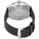 Buy Shop Emporio Armani Claudio Chronograph Black Dial Black Leather Strap Watch For Men - AR11542 USA Online