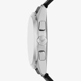 Buy Shop Emporio Armani Claudio Chronograph Black Dial Black Leather Strap Watch For Men - AR11542 USA Online