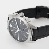 Buy Shop Emporio Armani Claudio Chronograph Black Dial Black Leather Strap Watch For Men - AR11542 USA Online
