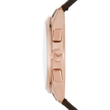 Buy Shop Emporio Armani Claudio Chronograph Blue Dial Brown Leather Strap Watch For Men - AR11554 USA Online