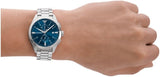 Buy Shop Emporio Armani Claudio Chronograph Blue Dial Silver Steel Strap Watch For Men - AR11541 USA Online
