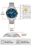 Buy Shop Emporio Armani Claudio Chronograph Blue Dial Silver Steel Strap Watch For Men - AR11541 USA Online