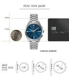 Buy Shop Emporio Armani Claudio Chronograph Blue Dial Silver Steel Strap Watch For Men - AR11541 USA Online