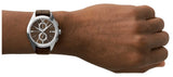 Buy Shop Emporio Armani Claudio Chronograph Brown Dial Brown Leather Strap Watch For Men - AR11482 USA Online