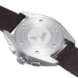 Buy Shop Emporio Armani Claudio Chronograph Brown Dial Brown Leather Strap Watch For Men - AR11482 USA Online