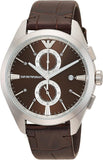 Buy Shop Emporio Armani Claudio Chronograph Brown Dial Brown Leather Strap Watch For Men - AR11482 USA Online