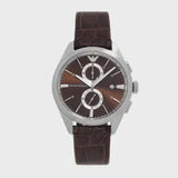 Buy Shop Emporio Armani Claudio Chronograph Brown Dial Brown Leather Strap Watch For Men - AR11482 USA Online