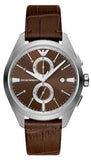 Buy Shop Emporio Armani Claudio Chronograph Brown Dial Brown Leather Strap Watch For Men - AR11482 USA Online