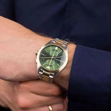 Buy Shop Emporio Armani Claudio Chronograph Green Dial Two Tone Steel Strap Watch For Women - AR11511 USA Online