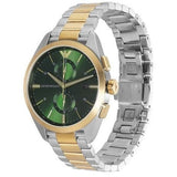 Buy Shop Emporio Armani Claudio Chronograph Green Dial Two Tone Steel Strap Watch For Women - AR11511 USA Online