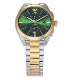 Buy Shop Emporio Armani Claudio Chronograph Green Dial Two Tone Steel Strap Watch For Women - AR11511 USA Online