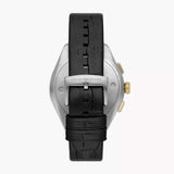 Buy Shop Emporio Armani Claudio Chronograph Silver Dial Black Leather Strap Watch For Men - AR11498 USA Online