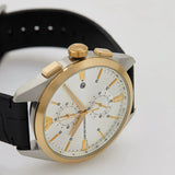 Buy Shop Emporio Armani Claudio Chronograph Silver Dial Black Leather Strap Watch For Men - AR11498 USA Online