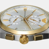 Buy Shop Emporio Armani Claudio Chronograph Silver Dial Black Leather Strap Watch For Men - AR11498 USA Online
