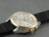 Emporio Armani Claudio Chronograph Silver Dial Black Leather Strap Watch For Men - AR11498