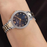 Buy Shop Emporio Armani Cleo Blue Dial Two Tone Steel Strap Watch for Women - AR11576 USA Online