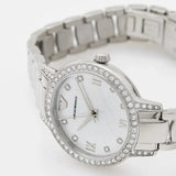 Buy Shop Emporio Armani Cleo Crystals Mother Of Pearl Dial Silver Steel Strap Watch For Women - AR11484 USA Online