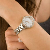 Buy Shop Emporio Armani Cleo Mother of Pearl Dial Two Tone Steel Strap Watch For Women - AR11499 USA Online