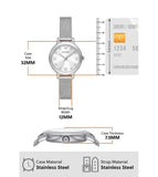 Buy Shop Emporio Armani Cleo Silver Dial Silver Mesh Strap Watch for Women - AR11584 USA Online