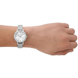 Buy Shop Emporio Armani Cleo Silver Dial Silver Mesh Strap Watch for Women - AR11584 USA Online