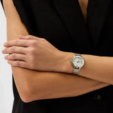 Buy Shop Emporio Armani Cleo Silver Dial Silver Mesh Strap Watch for Women - AR11584 USA Online
