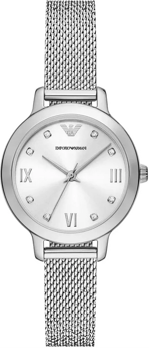 Buy Shop Emporio Armani Cleo Silver Dial Silver Mesh Strap Watch for Women - AR11584 USA Online