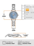 Buy Shop Emporio Armani Cleo Sunray Blue Dial Silver Steel Strap Watch for Women - AR11585 USA Online