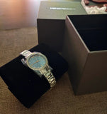 Buy Shop Emporio Armani Cleo Sunray Blue Dial Silver Steel Strap Watch for Women - AR11585 USA Online