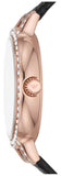 Buy Shop Emporio Armani Cleo Three-Hand Mother of Pearl Dial Black Leather Strap Watch For Women - AR11485 USA Online