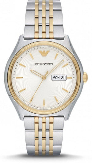 Buy Shop Emporio Armani Cream Dial Two Tone Steel Strap Watch For Men - AR11034 USA Online