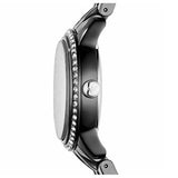 Buy Shop Emporio Armani Crystal Ceramica Black Dial Black Steel Strap Watch For Women - AR1478 USA Online