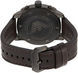 Buy Shop Emporio Armani Delta Chronograph Brown Dial Brown Leather Strap Dial Watch For Men - AR6055 USA Online