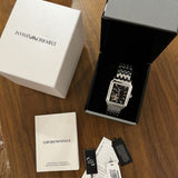 Buy Shop Emporio Armani Diego Automatic Black Dial Silver Steel Strap Watch For Men - AR60057 USA Online