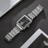 Buy Shop Emporio Armani Diego Automatic Black Dial Silver Steel Strap Watch For Men - AR60057 USA Online
