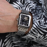 Buy Shop Emporio Armani Diego Automatic Black Dial Silver Steel Strap Watch For Men - AR60057 USA Online