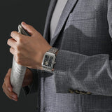 Buy Shop Emporio Armani Diego Automatic Black Dial Silver Steel Strap Watch For Men - AR60057 USA Online