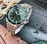 Buy Shop Emporio Armani Diver Automatic Green Dial Silver Steel Strap Watch For Men - AR60061 USA Online