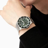 Buy Shop Emporio Armani Diver Automatic Green Dial Silver Steel Strap Watch For Men - AR60061 USA Online